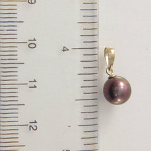 Load image into Gallery viewer, Eggplant Pearl Pendant ā 14k Yellow Gold Mini Drop