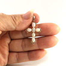 Load image into Gallery viewer, Genuine Australia Opal Cross Pendant in 14k Yellow Gold