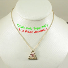 Load image into Gallery viewer, Genuine Natural Ruby & Diamond Triangle Pendant in 14k Yellow Gold
