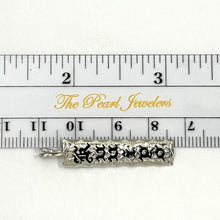 Load image into Gallery viewer, Sterling Silver Hawaiian Heirloom Pendant with Black Enamel (7mm, Style B)