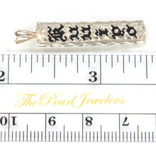 Load image into Gallery viewer, Sterling Silver Hawaiian Heirloom Pendant with Black Enamel (7mm)