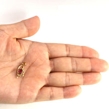 Load image into Gallery viewer, Heart Design Ruby Pendant in 14k Yellow Gold