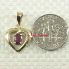 Load image into Gallery viewer, Heart Shaped Genuine Ruby 14k Yellow Gold Pendant