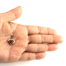 Load image into Gallery viewer, Heart Shaped Genuine Ruby 14k Yellow Gold Pendant