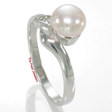 Load image into Gallery viewer, Solid Sterling Silver .925 Lavender-Pink Freshwater Pearl & Cubic Zirconia Accent Ring