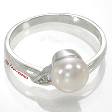 Load image into Gallery viewer, Solid Sterling Silver .925 Lavender-Pink Freshwater Pearl & Cubic Zirconia Accent Ring