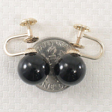 Load image into Gallery viewer, 14K Yellow Gold Non-Pierced French Screw Back Black Onyx Earrings
