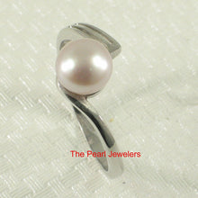 Load image into Gallery viewer, Solid Sterling Silver .925 Pink-Peach Freshwater Pearl Solitaire Ring
