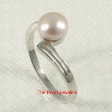 Load image into Gallery viewer, Solid Sterling Silver .925 Pink-Peach Freshwater Pearl Solitaire Ring