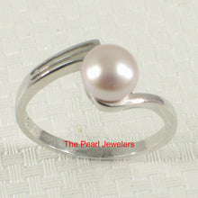 Load image into Gallery viewer, Solid Sterling Silver .925 Pink-Peach Freshwater Pearl Solitaire Ring