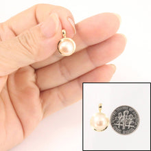 Load image into Gallery viewer, Pink Pearl Pendant ā 14k Yellow Gold Encircles Design