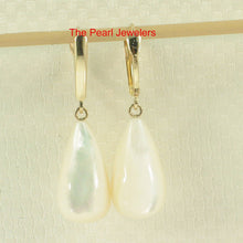 Load image into Gallery viewer, 14K Yellow Gold Raindrop Mother of Pearl Earrings