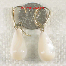 Load image into Gallery viewer, 14K Yellow Gold Raindrop Mother of Pearl Earrings