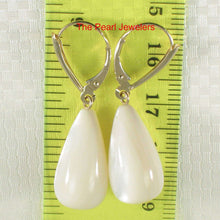 Load image into Gallery viewer, 14K Yellow Gold Raindrop Mother of Pearl Earrings