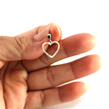 Load image into Gallery viewer, Simple & Beautiful Love Heart 14k White Gold Diamond Pendant