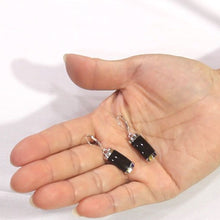 Load image into Gallery viewer, Solid Sterling Silver 925 Curved Black Onyx Leverback Earrings