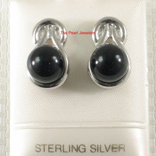 Load image into Gallery viewer, Solid Sterling Silver 925 Love Knot Black Onyx Stud Earrings