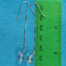 Load image into Gallery viewer, Solid Sterling Silver 925 Box Chain Crystal Earrings