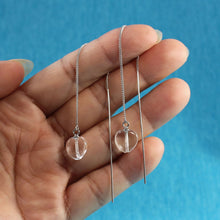 Load image into Gallery viewer, Solid Sterling Silver 925 Crystal Heart Threader Earrings