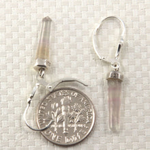 Load image into Gallery viewer, Solid Sterling Silver 925 Crystal Hexagonal Point Earrings (32mm)