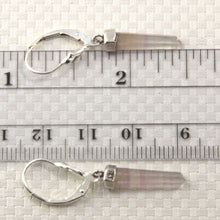 Load image into Gallery viewer, Solid Sterling Silver 925 Crystal Hexagonal Point Earrings (32mm)