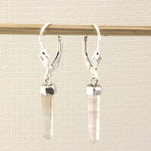 Load image into Gallery viewer, Solid Sterling Silver 925 Crystal Hexagonal Point Earrings (32mm)