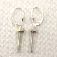 Load image into Gallery viewer, Solid Sterling Silver 925 Crystal Hexagonal Point Earrings (37mm)