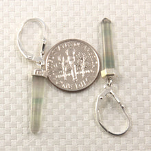 Load image into Gallery viewer, Solid Sterling Silver 925 Crystal Hexagonal Point Earrings (40mm)