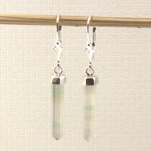 Load image into Gallery viewer, Solid Sterling Silver 925 Crystal Hexagonal Point Earrings (40mm)