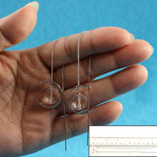 Load image into Gallery viewer, Solid Sterling Silver 925 Faceted Crystal Threader Earrings