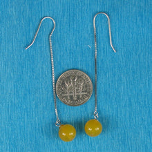Load image into Gallery viewer, Solid Sterling Silver 925 Box Chain Golden Agate Earrings