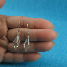 Load image into Gallery viewer, Solid Sterling Silver 925 Good Fortune Crystal Hook Earrings (Silver)