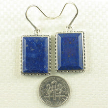 Load image into Gallery viewer, Solid Sterling Silver 925 Lapis Lazuli Antique Finish Hook Earrings