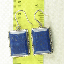 Load image into Gallery viewer, Solid Sterling Silver 925 Lapis Lazuli Antique Finish Hook Earrings