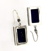 Load image into Gallery viewer, Solid Sterling Silver 925 Lapis Lazuli Antique Hook Earrings