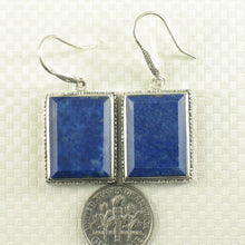 Load image into Gallery viewer, Solid Sterling Silver 925 Lapis Lazuli Antique Hook Earrings