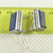 Load image into Gallery viewer, Solid Sterling Silver 925 Lapis Lazuli Omega Clip Earrings
