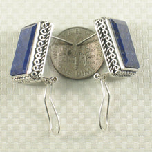 Load image into Gallery viewer, Solid Sterling Silver 925 Lapis Lazuli Omega Clip Earrings