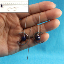 Load image into Gallery viewer, Solid Sterling Silver 925 Lapis Lazuli Threader Earrings