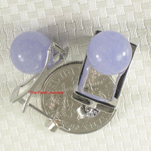 Load image into Gallery viewer, Solid Sterling Silver 925 Lavender Jade Stud Earrings (10mm)