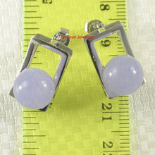 Load image into Gallery viewer, Solid Sterling Silver 925 Lavender Jade Stud Earrings (10mm)