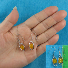 Load image into Gallery viewer, Solid Sterling Silver 925 Lucky Lantern Agate Hook Earrings