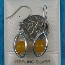 Load image into Gallery viewer, Solid Sterling Silver 925 Lucky Lantern Agate Hook Earrings