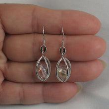 Load image into Gallery viewer, Solid Sterling Silver 925 Lucky Lantern Crystal Hook Earrings