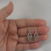 Load image into Gallery viewer, Solid Sterling Silver 925 Lucky Lantern Prehnite Hook Earrings