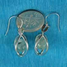 Load image into Gallery viewer, Solid Sterling Silver 925 Lucky Lantern Prehnite Hook Earrings