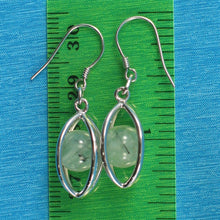 Load image into Gallery viewer, Solid Sterling Silver 925 Lucky Lantern Prehnite Hook Earrings