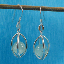 Load image into Gallery viewer, Solid Sterling Silver 925 Lucky Lantern Prehnite Hook Earrings