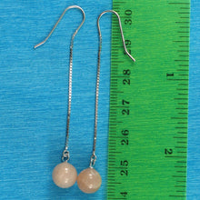 Load image into Gallery viewer, Solid Sterling Silver 925 Box Chain Moonstone Earrings