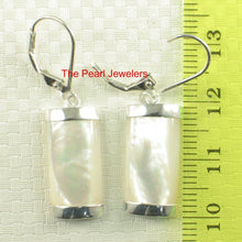 Load image into Gallery viewer, Solid Sterling Silver 925 Curved Mother of Pearl Leverback Earrings